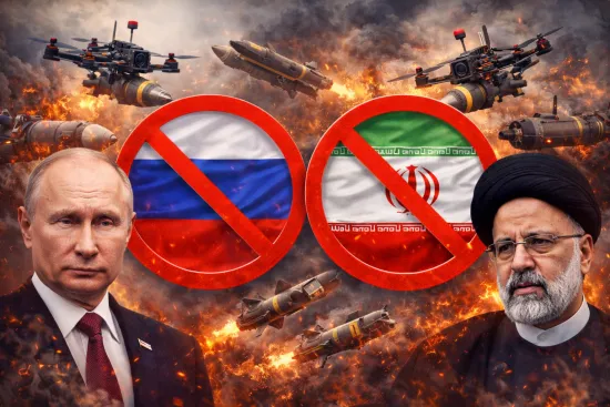 Ukraine has imposed new sanctions on Russian and Iranian companies involved in the production of drones and missiles