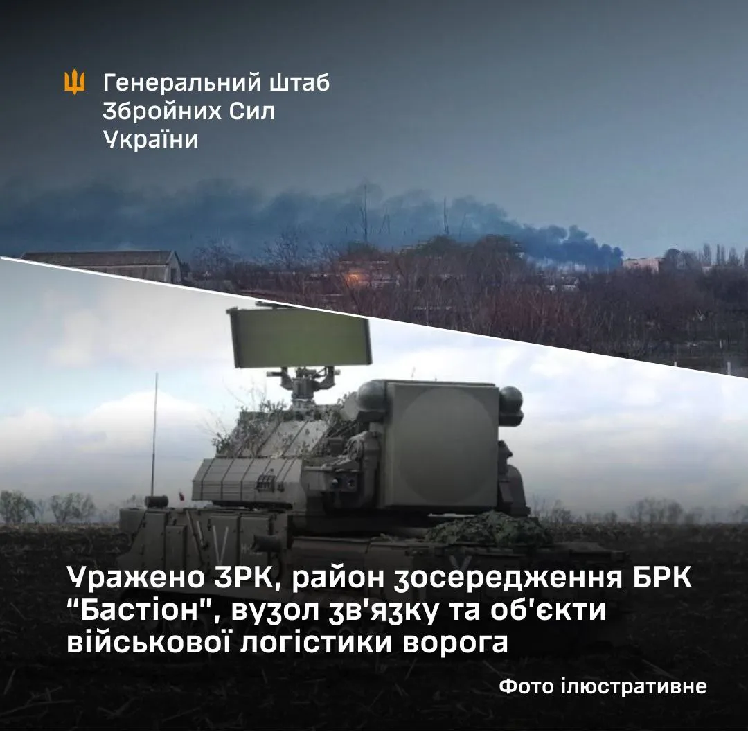Українські безпілотники уразили три російські ЗРК «Тор» і склад пального (ВІДЕО)
