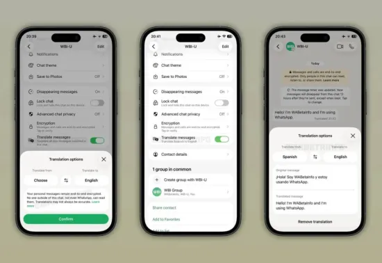 WhatsApp on iPhone will get automatic chat translation without compromising encryption