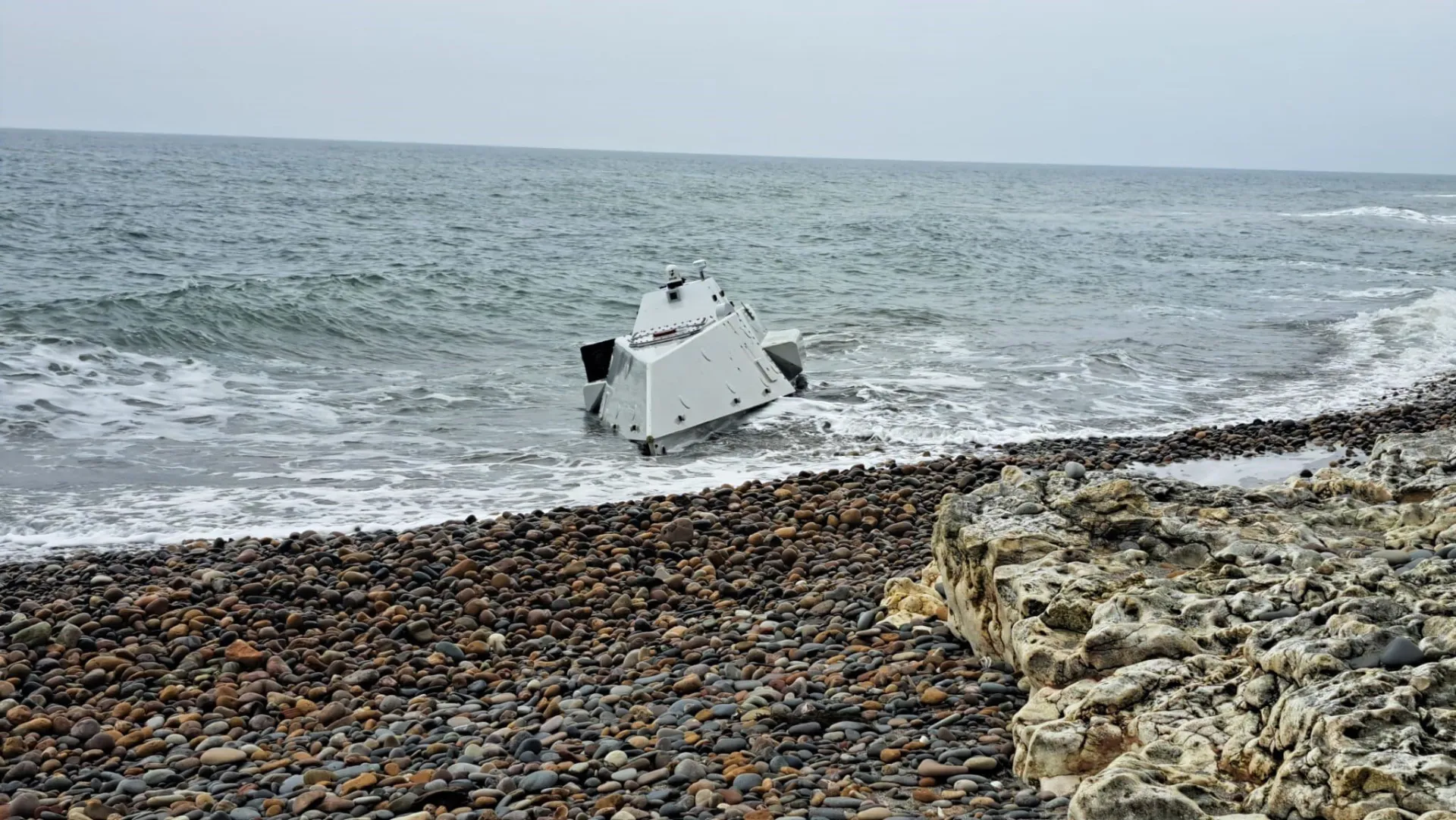 A US-made AEGIR unmanned boat has been discovered off the coast of Turkey