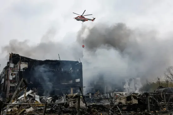 As a result of a Russian attack on Kyiv, a pharmaceutical company's warehouse and office have been destroyed. Potential losses are estimated at $100 million
