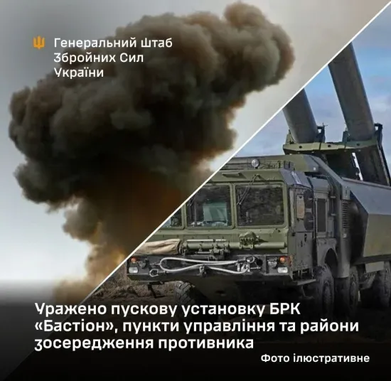 Сили оборони уразили установку «Бастіон» та об’єкти противника на окупованих територіях