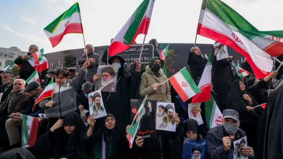 Supporters of the Iranian government are taking to the streets and patrolling the cities amid the war