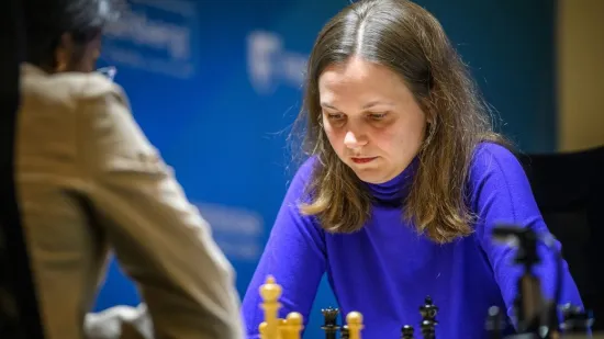 Anna Muzychuk has taken the lead in the 2026 Candidates Tournament following her first victory