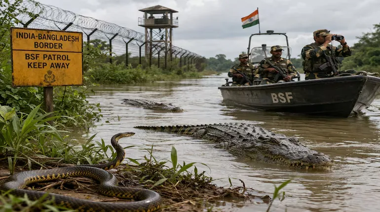 Crocodiles and snakes for border security