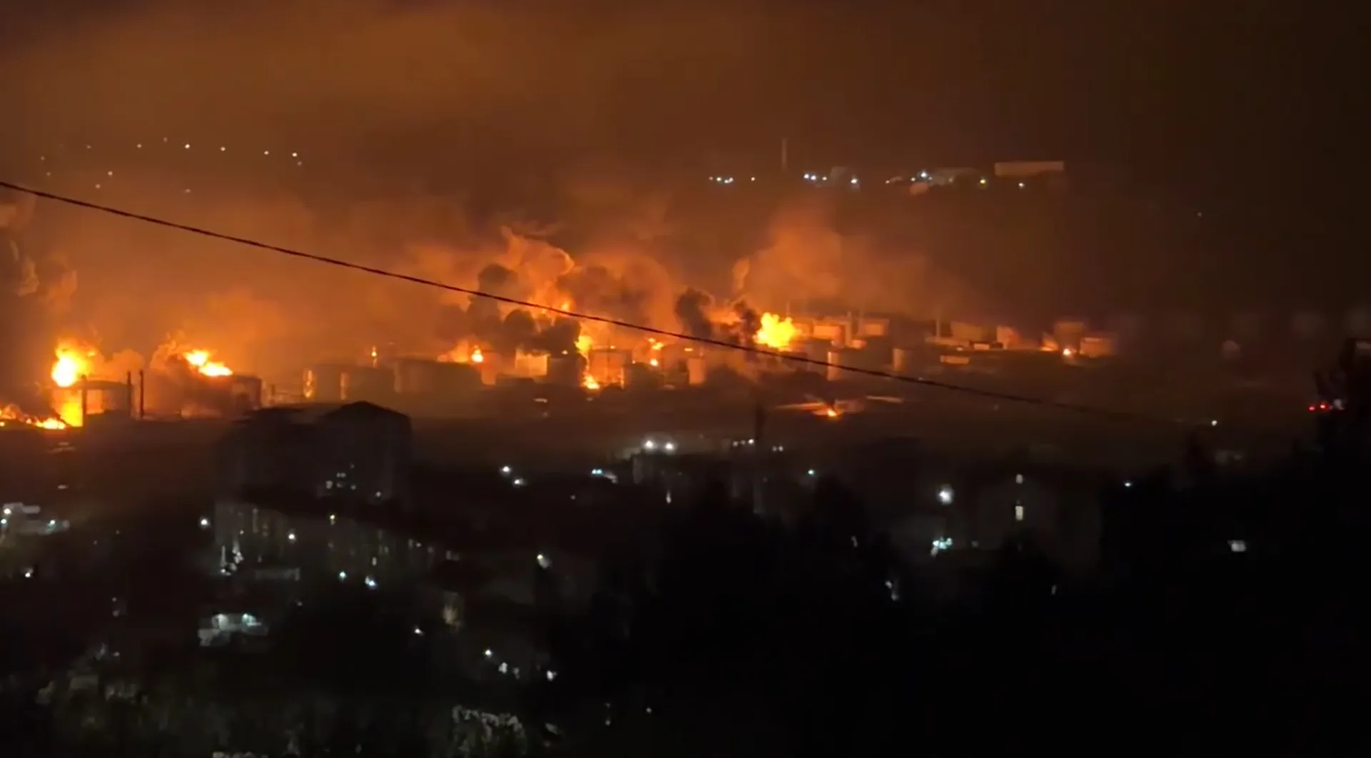An oil refinery in Tuapse has caught fire again following a drone attack