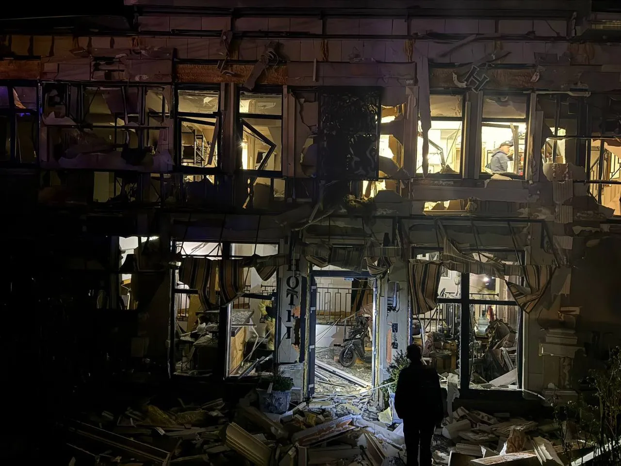 A massive attack on Odessa, leaving 10 people injured and causing damage to civilian infrastructure