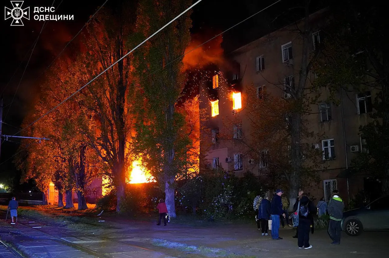 The Russians launched drone attacks on a nursery and residential buildings in Odessa, leaving 18 people injured