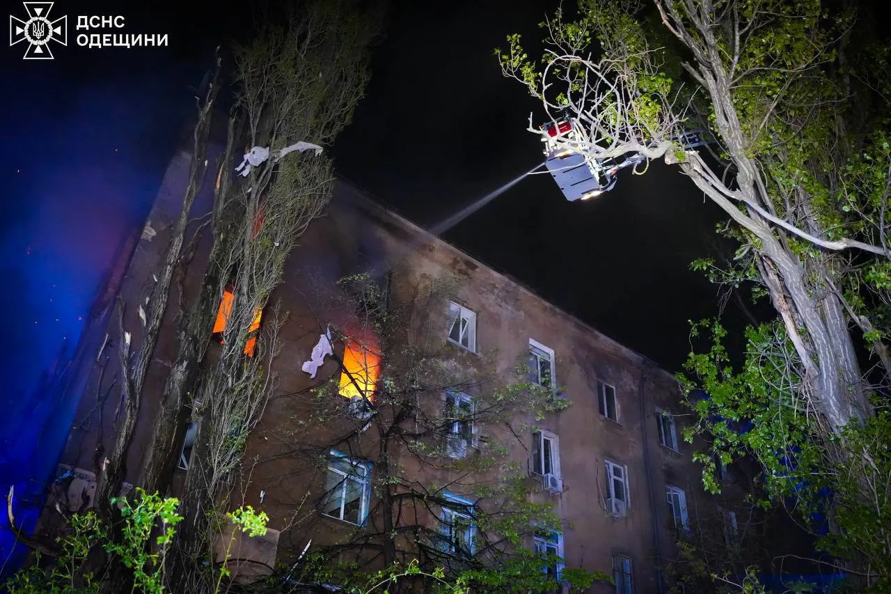 The Russians launched drone attacks on a nursery and residential buildings in Odessa, leaving 18 people injured