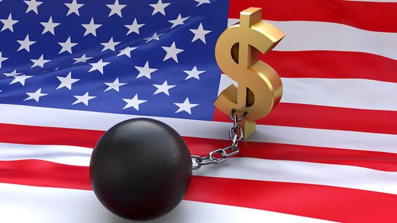 US national debt has surpassed the psychological threshold of 100% of GDP and continues to rise