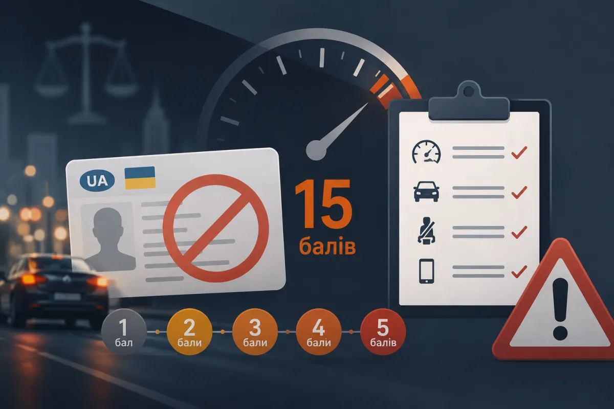Penalty points may be introduced for drivers in Ukraine