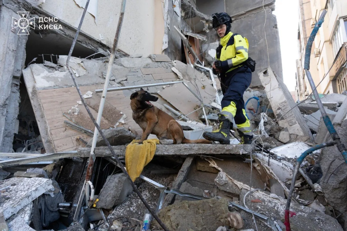 More than 10 people have gone missing in Kyiv following a shelling attack