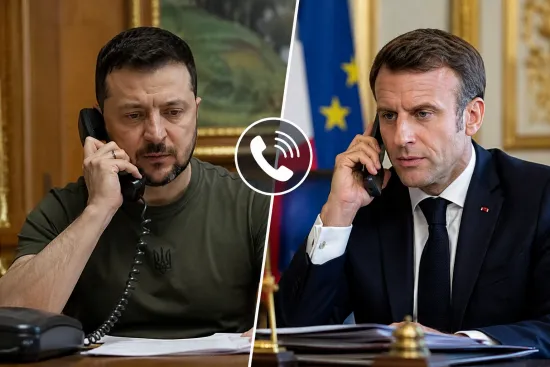 Zelenskyy and Macron discussed air defence and support for Ukraine