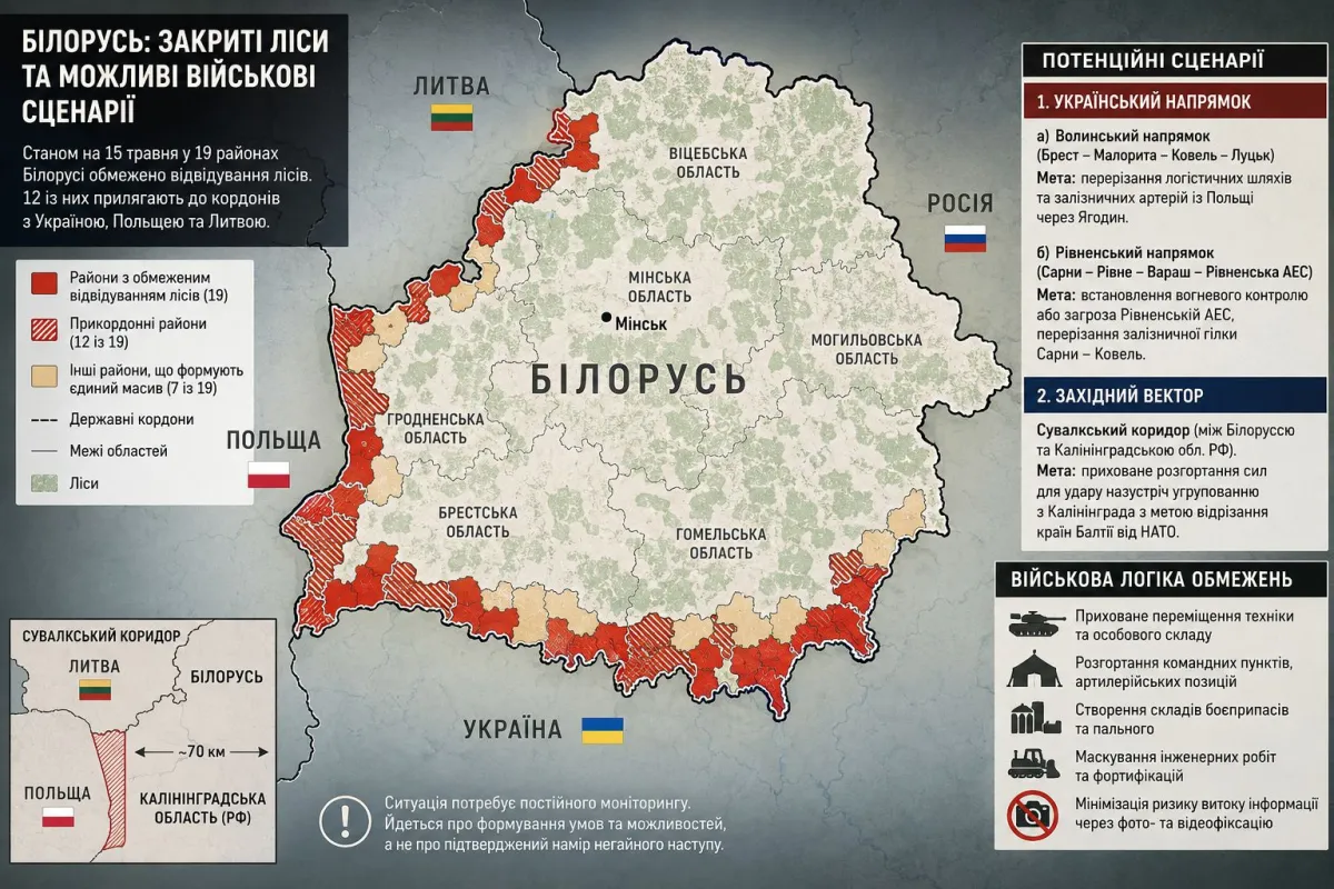Belarus has closed access to forests in a number of border areas