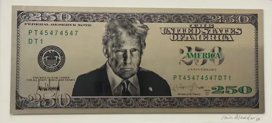 In the US, officials are promoting the idea of a $250 banknote featuring Trump’s portrait