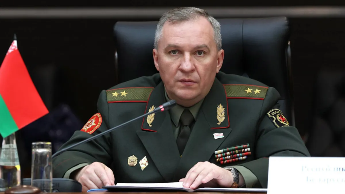 The Belarusian Defence Minister has stated that there is a high probability of war between Russia and Belarus and the West