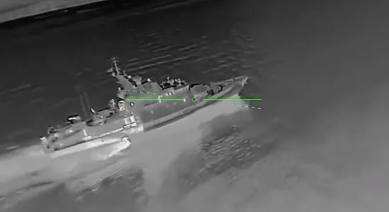 Unmanned aerial systems struck the Russian vessel 'Svitlyak' in Crimea