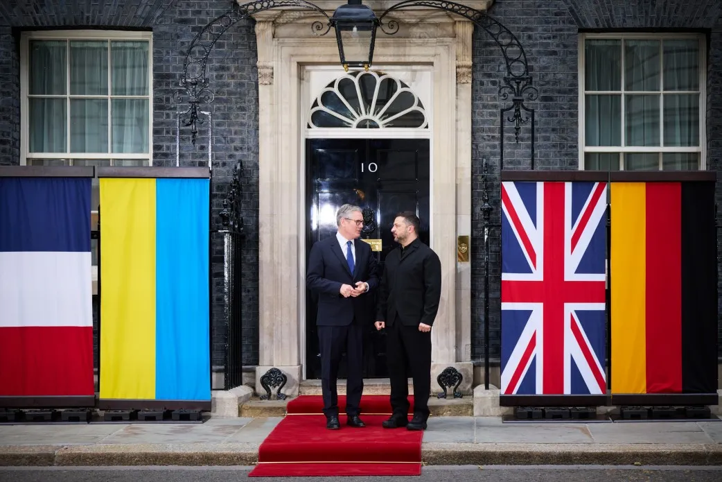 Leaders from the UK, France, Germany and Ukraine discussed the terms of peace and continued support for Kyiv