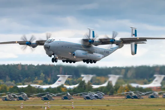 An An-22 military transport aircraft crashed in Russia