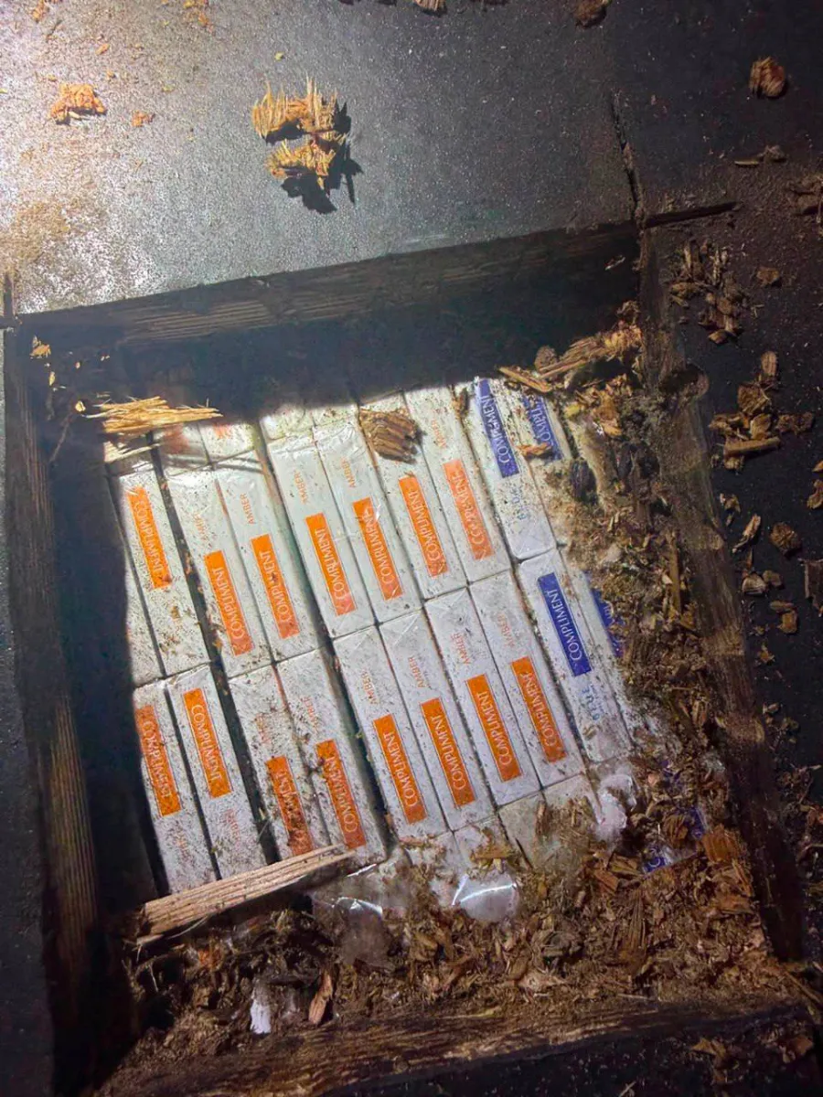 A lorry carrying over 31,000 cartons of cigarettes was seized at the border with Romania
