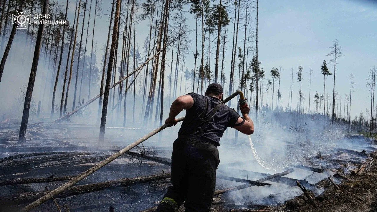 У Чорнобильській зоні відчуження триває ліквідація масштабної лісової пожежі (ВІДЕО)