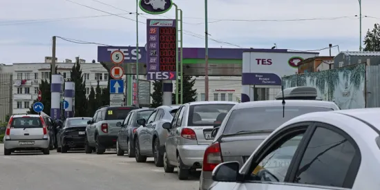 The occupying authorities in Crimea have announced that the fuel crisis will continue for another month
