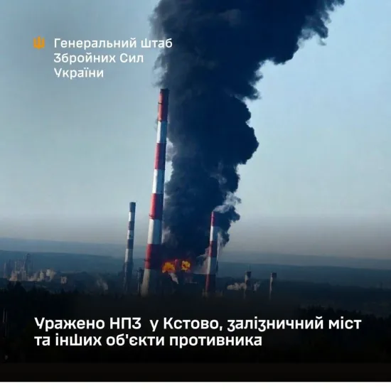 Сили оборони уразили НПЗ у Нижньогородській області та низку військових об’єктів РФ