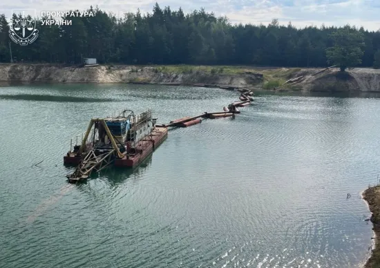 A suspect in a case involving the illegal extraction of sand has been served with a notice of suspicion in the Zhytomyr region