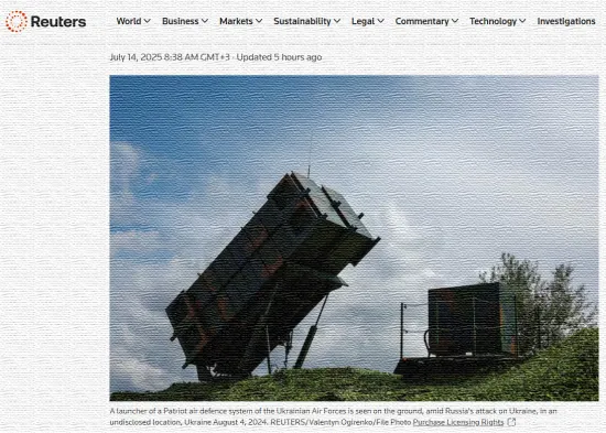 U.S. President Donald Trump announced the intention to transfer Patriot missile systems to Ukraine