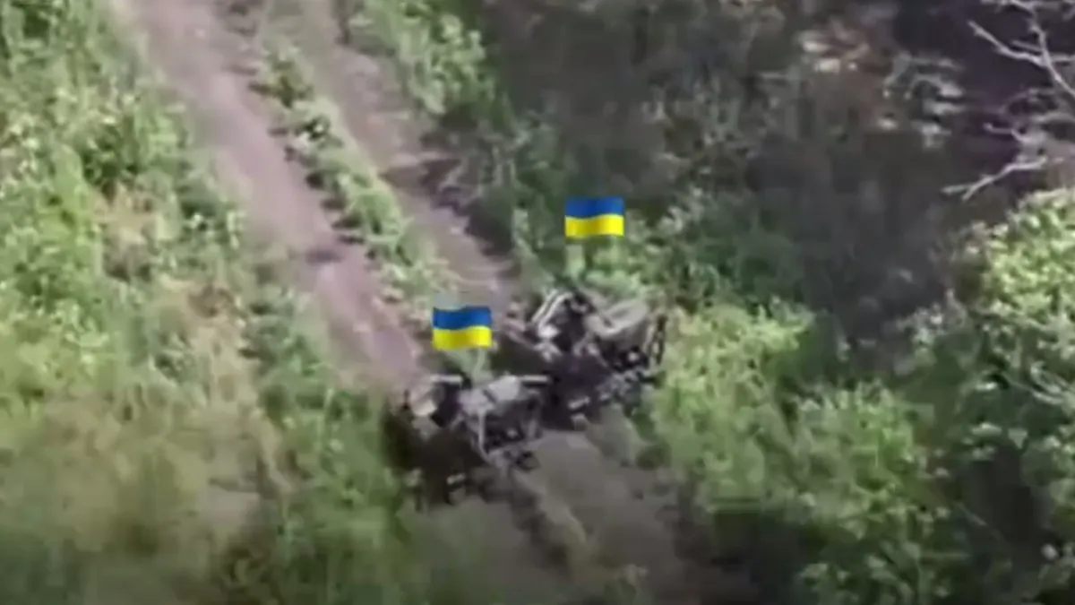 The Ukrainian military has shown ground robots armed with machine guns attacking Russian positions