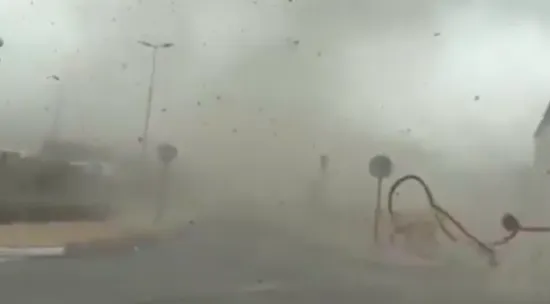Two people have died in France as a result of severe thunderstorms, and more than 50,000 have been left without electricity