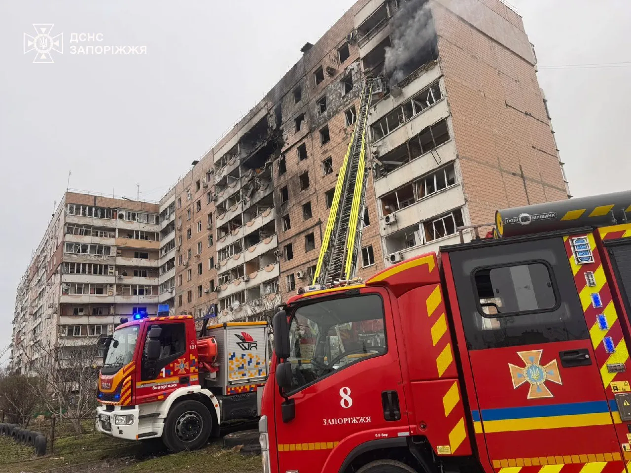 Russian airstrikes on Zaporizhzhia: dozens of wounded and large-scale destruction