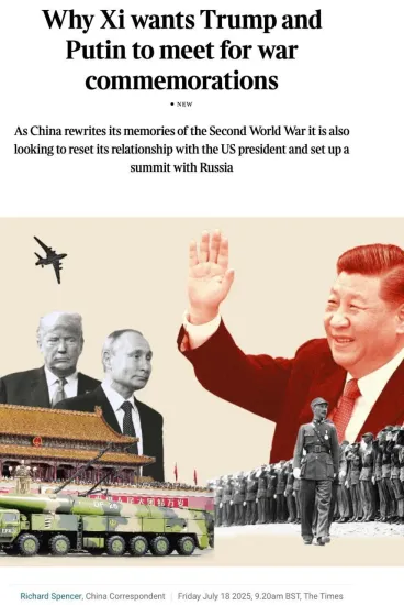 In China, Trump, Putin, and Xi may meet — The Times