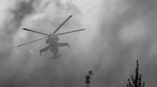 Ukrainian Mi 24 helicopter crew killed during a combat mission