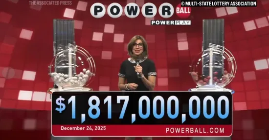 Powerball jackpot worth $1.817 billion won in the US: ticket purchased in Arkansas on Christmas Eve