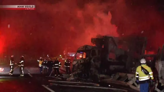 Massive accident involving more than 50 cars in Japan: two people killed, dozens injured