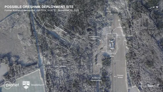 Russia allegedly deploys Oreshnik missile in Belarus at former airbase