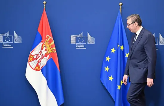 Students in Serbia rally support for early elections, hoping to unseat Vucic