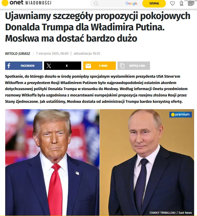 The media revealed details of the "very lucrative offer" from the US to Putin regarding Ukraine