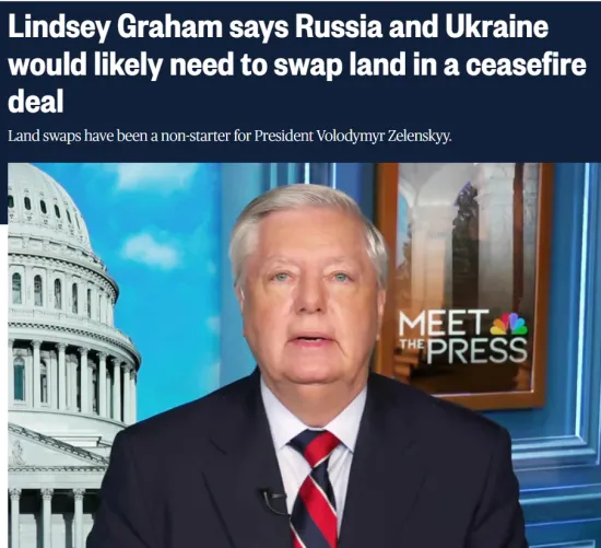 Senator Lindsey Graham: Ukraine will not expel all Russians, and the Russian Federation will not go to Kyiv. There will be "territorial exchanges"