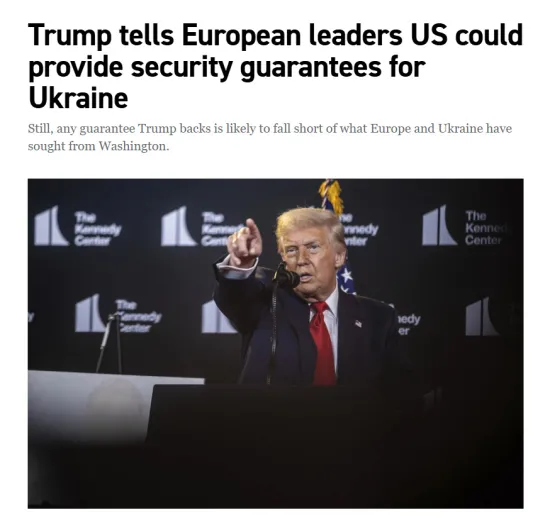 Donald Trump is ready to offer Ukraine security guarantees