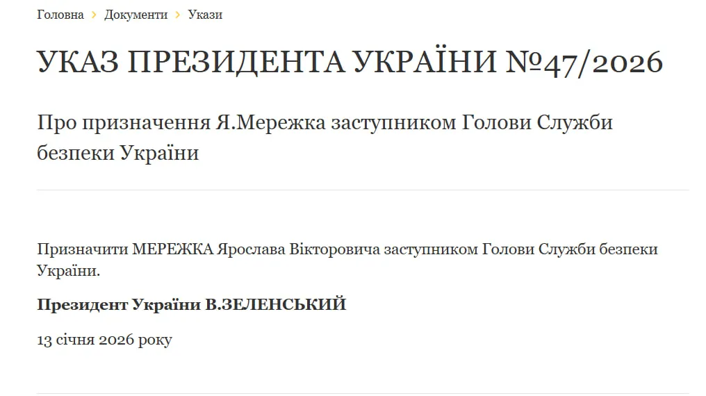 Zelenskyy appoints new deputy head of SBU