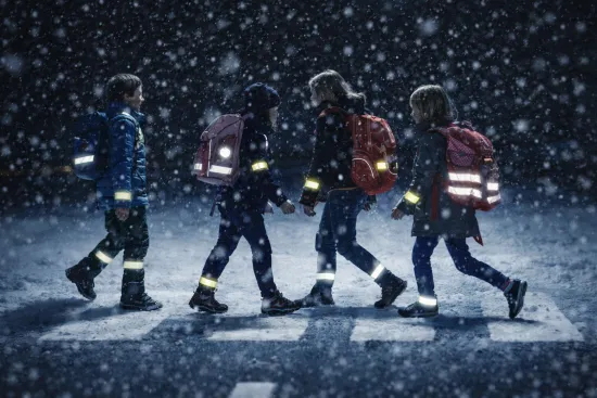 Why are reflective elements particularly important in winter?