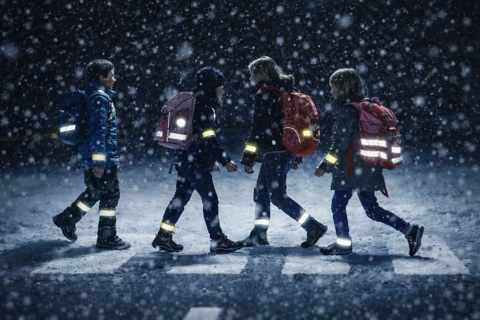 Why are reflective elements particularly important in winter?