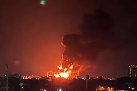 Defense forces struck an oil refinery in the Russian Federation