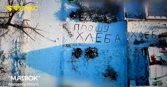 Напис на снігу врятував від голоду: у Костянтинівці військовий дрон доставив їжу літній жінці