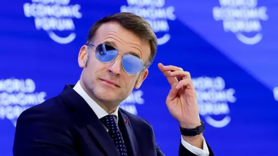 Why Macron appeared in Davos wearing aviator sunglasses and what lies behind it