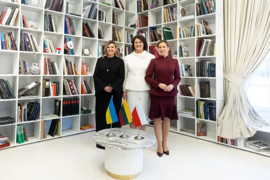 The first ladies of Ukraine, Lithuania and Poland discussed humanitarian cooperation, education and support for Ukraine in Vilnius