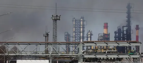 Drones attacked an oil refinery in Russia's Krasnodar region, causing a fire