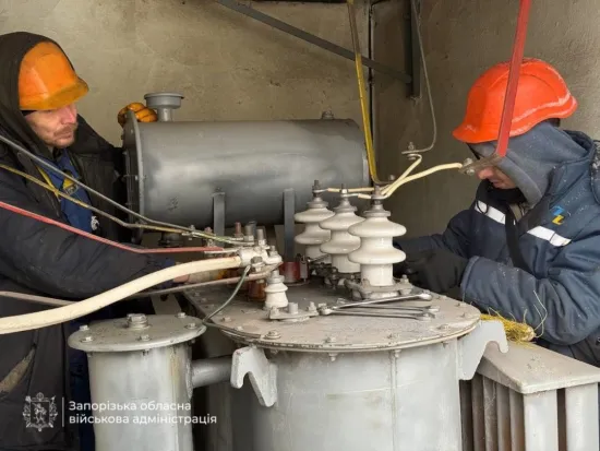 In January, the Zaporizhzhia region experienced three blackouts due to strikes on energy infrastructure.